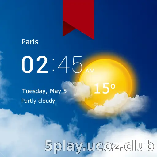 Transparent clock weather Pro